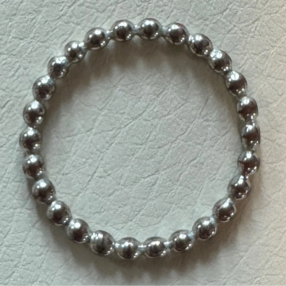 Metallic Beaded Band Ring
